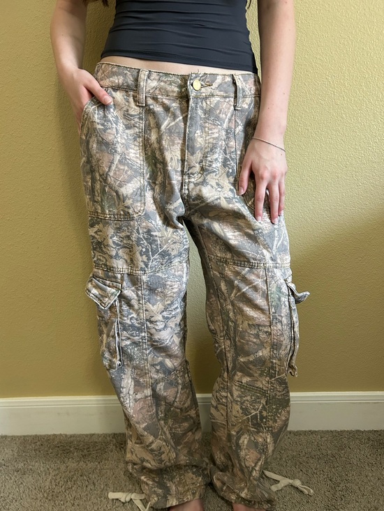 Other - Camo Cargo Drawstring Pants - Neutral Camouflage